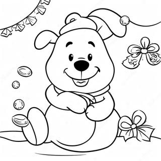 Navidad De Winnie The Pooh Páginas Para Colorear