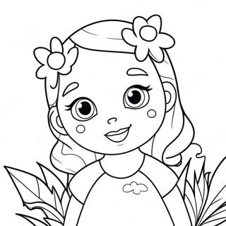 Pagina Para Colorear De Megan Linda Con Flores 12351-9682