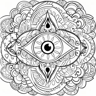 Pagina Para Colorear De Un Mandala Decorativo Del Ojo Maligno 12611-9898