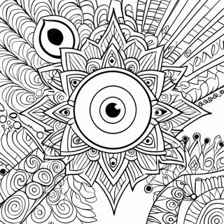 Pagina Para Colorear De Un Mandala Decorativo Del Ojo Maligno 12611-9900