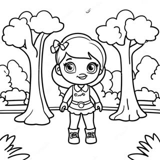 Pagina Para Colorear De Aventura De Polly Pocket En El Parque 12801-10051