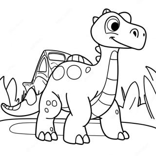 Pagina Para Colorear Del Tren De Dinosaurios 13580-10677