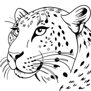 Leopardo Páginas Para Colorear