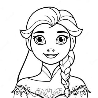 Frozen 2 Elsa Pelo Suelto Páginas Para Colorear