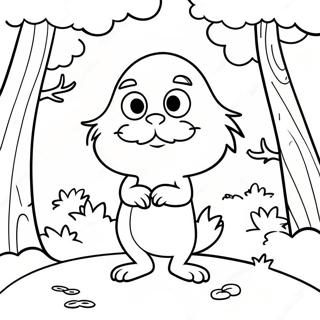 Pagina Para Colorear Del Lorax Bonito Con Arboles 15721-12392