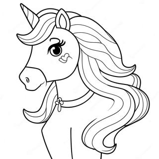 Pagina Para Colorear De Barbie Unicornio 16370-12909