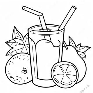 Pagina Para Colorear De Jugo De Fruta Refrescante 19933-15753