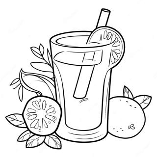 Pagina Para Colorear De Jugo De Fruta Refrescante 19933-15756