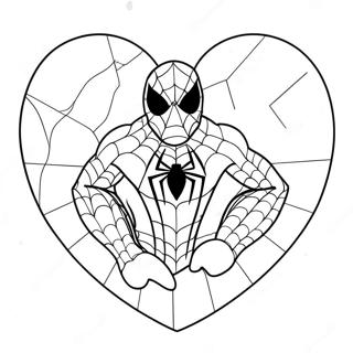 Spiderman San Valentín Páginas Para Colorear