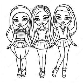 Pagina Para Colorear De Desfile De Moda De Bratz Estiloso 20873-16502