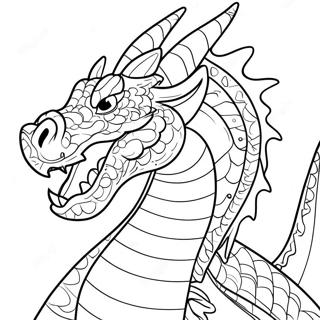 Pagina Para Colorear De Un Dragon Genial Y Badass 22082-17444