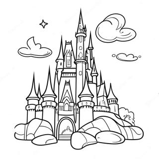 Pagina Para Colorear De Castillo Magico De Disney 2221-1789