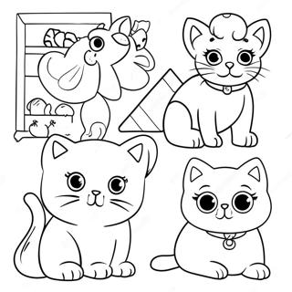 Pagina Para Colorear De Los Personajes Gatos De La Casa De Munecas De Gabby 22523-17813