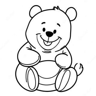 Pagina Para Colorear De Winnie The Pooh Con Una Gran Sonrisa 22623-17883