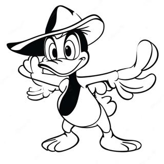 Pagina Para Colorear De Pato Daffy En Pose Divertida 23713-18721