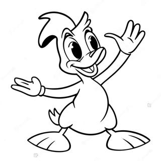 Pagina Para Colorear De Pato Daffy En Pose Divertida 23713-18724