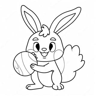 Pagina Para Colorear Scorbunny Bonito Jugando Con Una Pelota 24833-19615