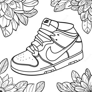 Pagina Para Colorear De Zapatillas Nike Dunks Coloridas 25353-20035