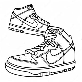 Pagina Para Colorear De Zapatillas Nike Dunks Coloridas 25353-20036