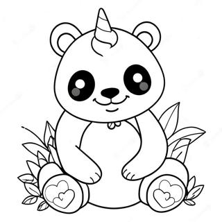 Pagina Para Colorear De Panda Unicornio 26404-20872