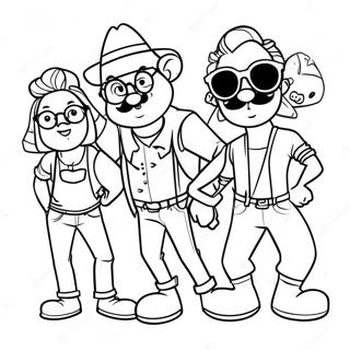 Hipster De Disney Para Adultos Páginas Para Colorear