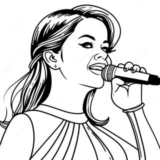 Pagina Para Colorear De Selena Gomez Cantando En El Escenario 27055-21400