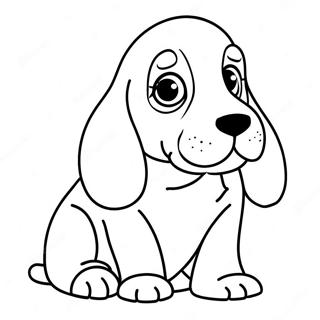 Perro Basset Hound Páginas Para Colorear