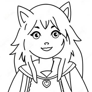 Pagina Para Colorear De Chica Lobo Anime 27764-21934