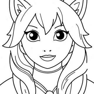 Pagina Para Colorear De Chica Lobo Anime 27764-21935