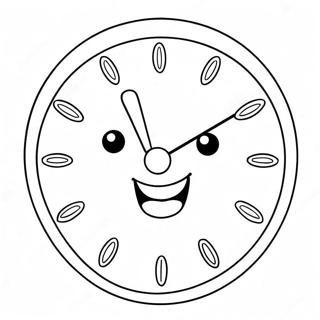 Pagina Para Colorear De Reloj De Dibujos Animados Bonito 28085-22199