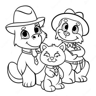 Pagina Para Colorear De Sheriff Callie Con Sus Amigos 28675-22656