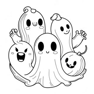 Pagina Para Colorear De Fantasmas Espeluznantes De Halloween 29435-23260