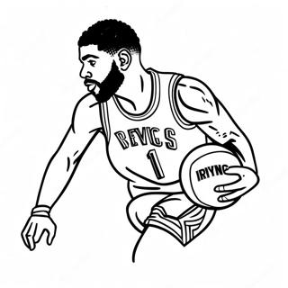 Pagina Para Colorear De Kyrie Irving Driblando Baloncesto 29764-23509