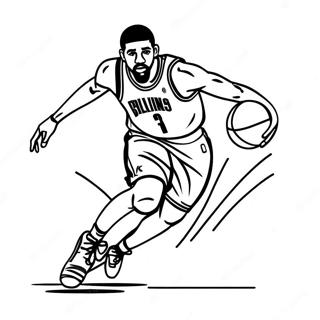 Pagina Para Colorear De Kyrie Irving Driblando Baloncesto 29764-23510