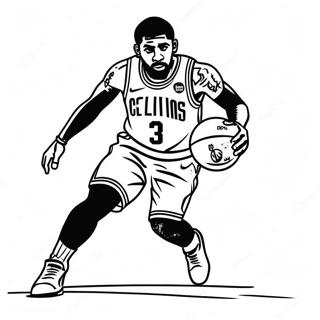 Pagina Para Colorear De Kyrie Irving Driblando Baloncesto 29764-23512