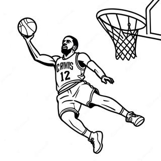 Pagina Para Colorear De Kyrie Irving Haciendo Un Mate En El Aire 29765-23518