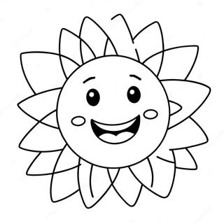 Pagina Para Colorear Del Sol Sonriente Y Feliz 31963-25263