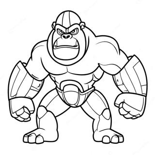 Pagina Para Colorear De Optimus Primal En Pose De Batalla 3271-2611