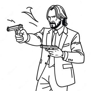 Pagina Para Colorear De John Wick En Accion 33004-26109