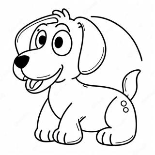 Pagina Para Colorear De Hueso De Perro Divertido Con Cara De Dibujos Animados 33974-26870