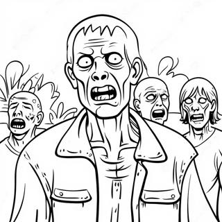 Pagina Para Colorear De Zombie De The Walking Dead 34073-26929