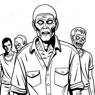 Pagina Para Colorear De Zombie De The Walking Dead 34073-26932