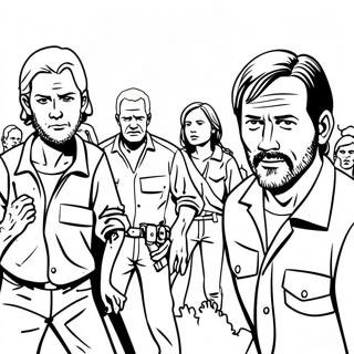 Pagina Para Colorear De Personajes De The Walking Dead En Accion 34074-26947