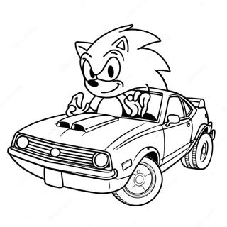 Pagina Para Colorear De Coche De Sonic 35243-27871