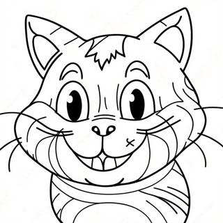 Pagina Para Colorear De Gato De Cheshire Sonriente 35274-27886