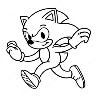 Pagina Para Colorear De Sonic El Erizo Corriendo Rapido 35554-28143