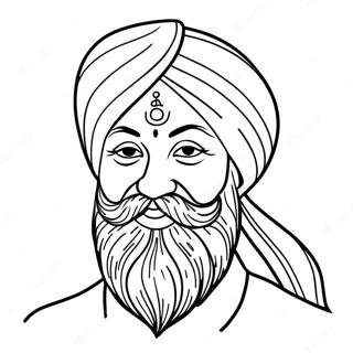 Pagina Para Colorear Sikh 36083-28539