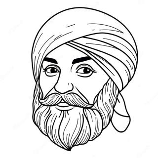 Pagina Para Colorear De Turbante Sikh Colorido 36084-28544