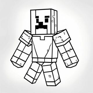 Armadura De Diamante Minecraft Steve Páginas Para Colorear