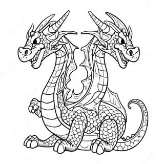 Pagina Para Colorear Dragon De Tres Cabezas 36463-28834